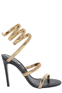 Rene Caovilla Juniper Coil-Strap Heeled Sandals