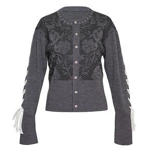 Renli Su Floral Lace Button-Up Cardigan
