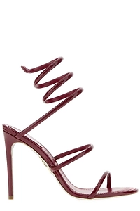 René Caovilla Spiral Strap Heeled Sandals