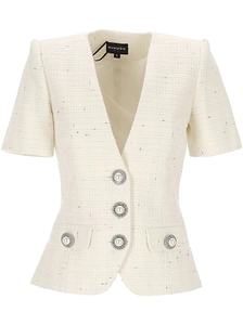 Retrofete Button-Detail Blazer Top
