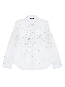Retrofete Embellished Sheer Shirt
