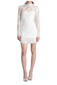 Retrofete Long-Sleeved Laced Mini Dress