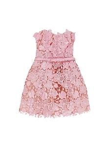 Retrofete Lace-Up Floral Sequin Dress
