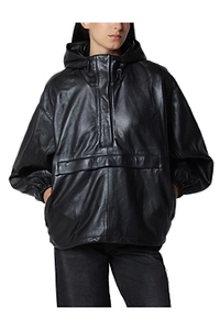 RÓHe Leather Oversized Anorak Jacket