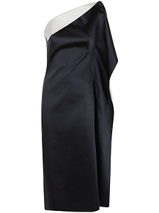 RÓHe One- Shoulder Satin Dress