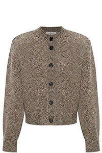 RÓHe Padded-Shoulder Button-Up Cardigan