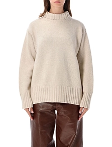 RÓHe Ribbed High Neck Knitted Jumper