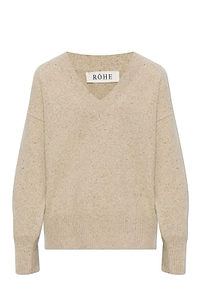 RÓHe Relaxed V-Neck Knitted Sweater