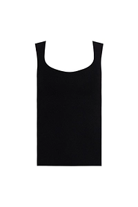 RÓHe Scoop Neck Side-Slit Top