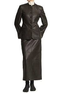 RÓHe Shaped Grain Leather Jacket