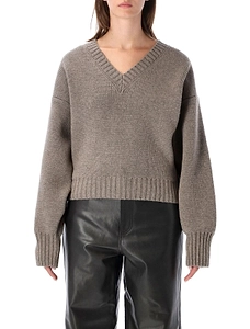 RÓHe Sculptural V-Neck Knitted Sweater
