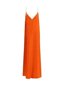 RÓHe Sleeveless Satin Long Dress