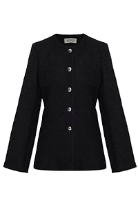 RÓHe Textured Buttoned Blazer