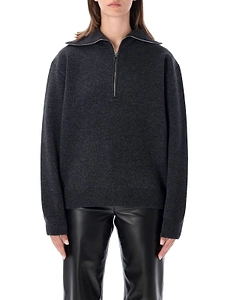 RÓHe Two-Way Zip High Neck Knitted Sweater