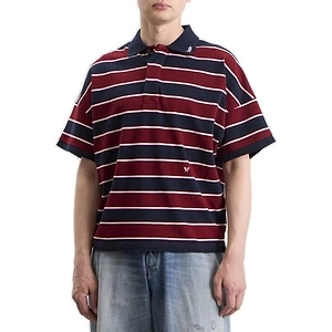 Rhude Fontaine Striped S/S Polo Shirt