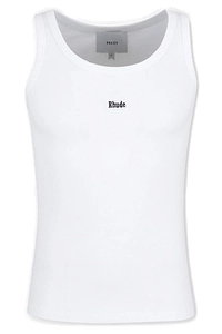 Rhude Logo Embroidered Ribbed Tank Top