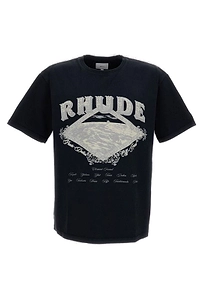 Rhude Logo Printed Crewneck T-Shirt