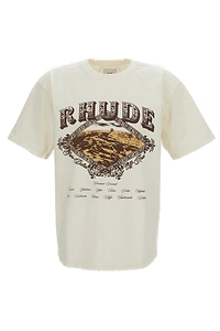Rhude Logo Printed Crewneck T-Shirt