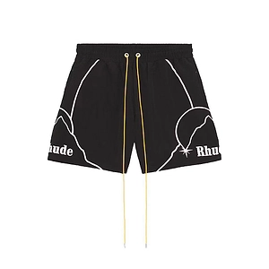 Rhude Logo Printed Drawstring Shorts