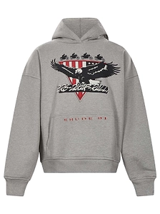 Rhude Logo Printed Long-Sleeved Hoodie