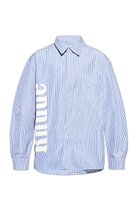 Rhude Logo Printed Striped Shirt
