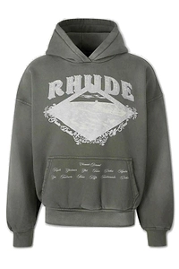 Rhude Logo Printed Long Sleeved Hoodie