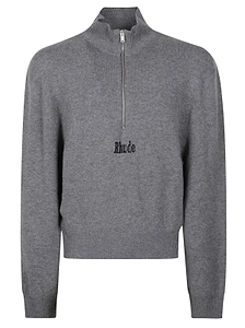 Rhude Long-Sleeved Half-Zip Jumper