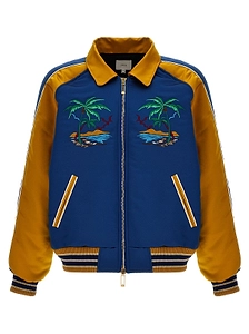 Rhude Palm Eagles Embroidered Bomber Jacket
