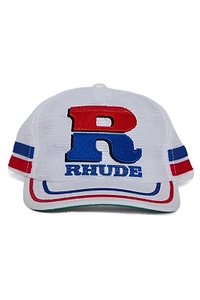 Rhude Split Petrol Logo Mesh Trucker Hat