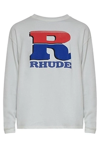 Rhude Split Petrol Logo L/S T-Shirt