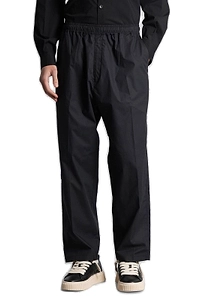 Rhun Elasticated Waistband Straight Leg Trousers