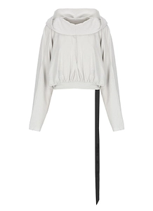 Rick Owens Drkshdw Temple Cropped Hooded Top