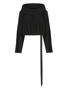 Rick Owens Drkshdw Temple Cropped Hooded Top