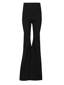 Rick Owens Lilies Mid-Rise Flared-Leg Pants