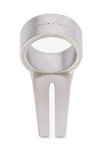 Rick Owens Open Trunk Logo Engraved Ring