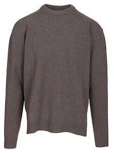 Rick Owens Ribbed Crew Neck Knitted Sweater