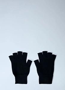 Ribbed Fingerless Gloves