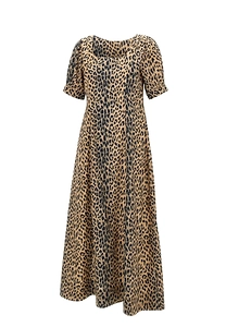 Kathleen Leopard Midi Dress