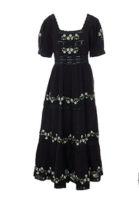 Philippa Short-Sleeved Midi Dress