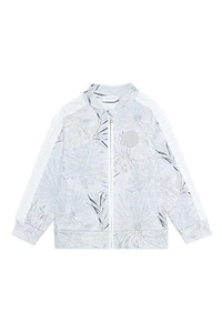Roberto Cavalli Junior Foliage-Printed Zip-Up Sweatshirt