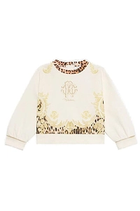 Roberto Cavalli Junior Logo Printed Crewneck Sweatshirt