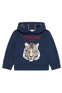 Roberto Cavalli Junior Tiger-Printed Long-Sleeved Hoodie