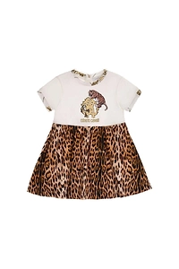 Roberto Cavalli Kids Leopard Fantasy Baby Dress