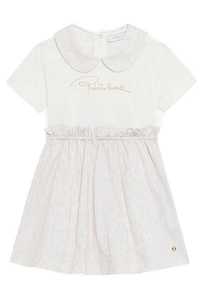 Roberto Cavalli Kids Peter Pan Collar Cotton Dress