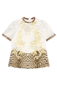 Roberto Cavalli Kids Baroque Print Dress