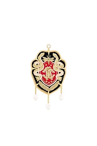 Rc Monogram Crest Embellished Earring