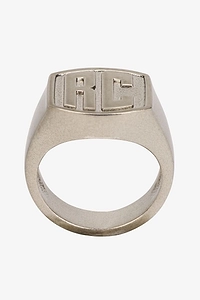 Roberto Cavalli Rc Monogram Hammered Ring