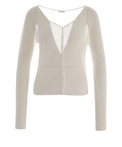 Roberto Collina V-Neck Open-Knit Cardigan