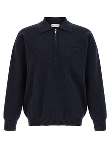 Roberto Collina Zip Polo Knitted Top