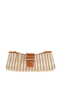 Rodo Woven Buckle Clutch Bag
